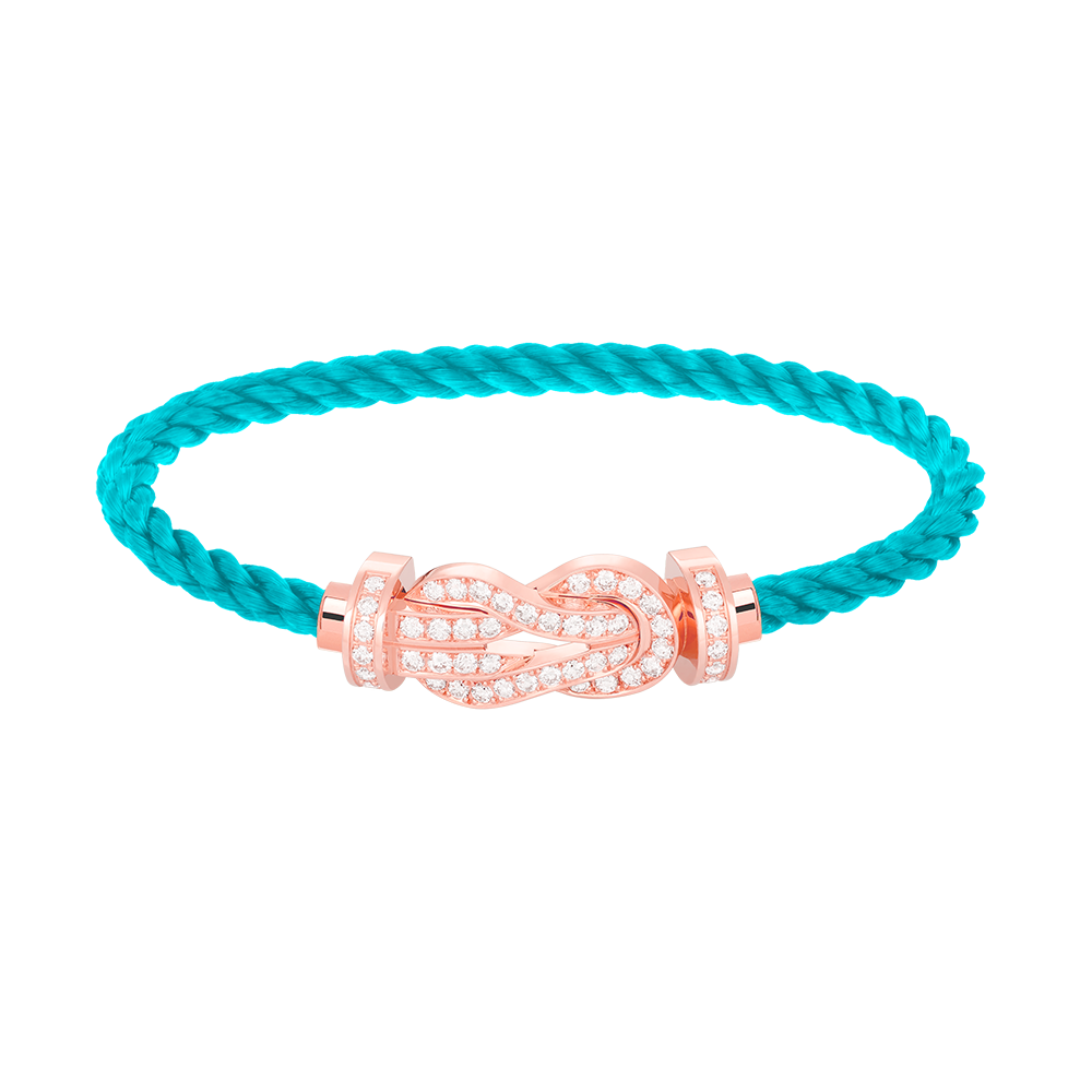 [Azure Tears]LARGE 8-FIGURE BUCKLE FULL DIAMOND BRACELET - ROSE GOLD