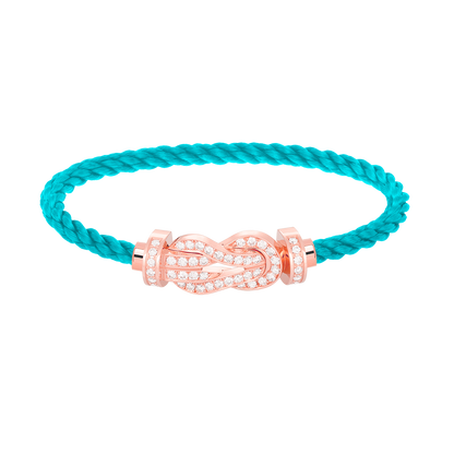 [Azure Tears]LARGE 8-FIGURE BUCKLE FULL DIAMOND BRACELET - ROSE GOLD