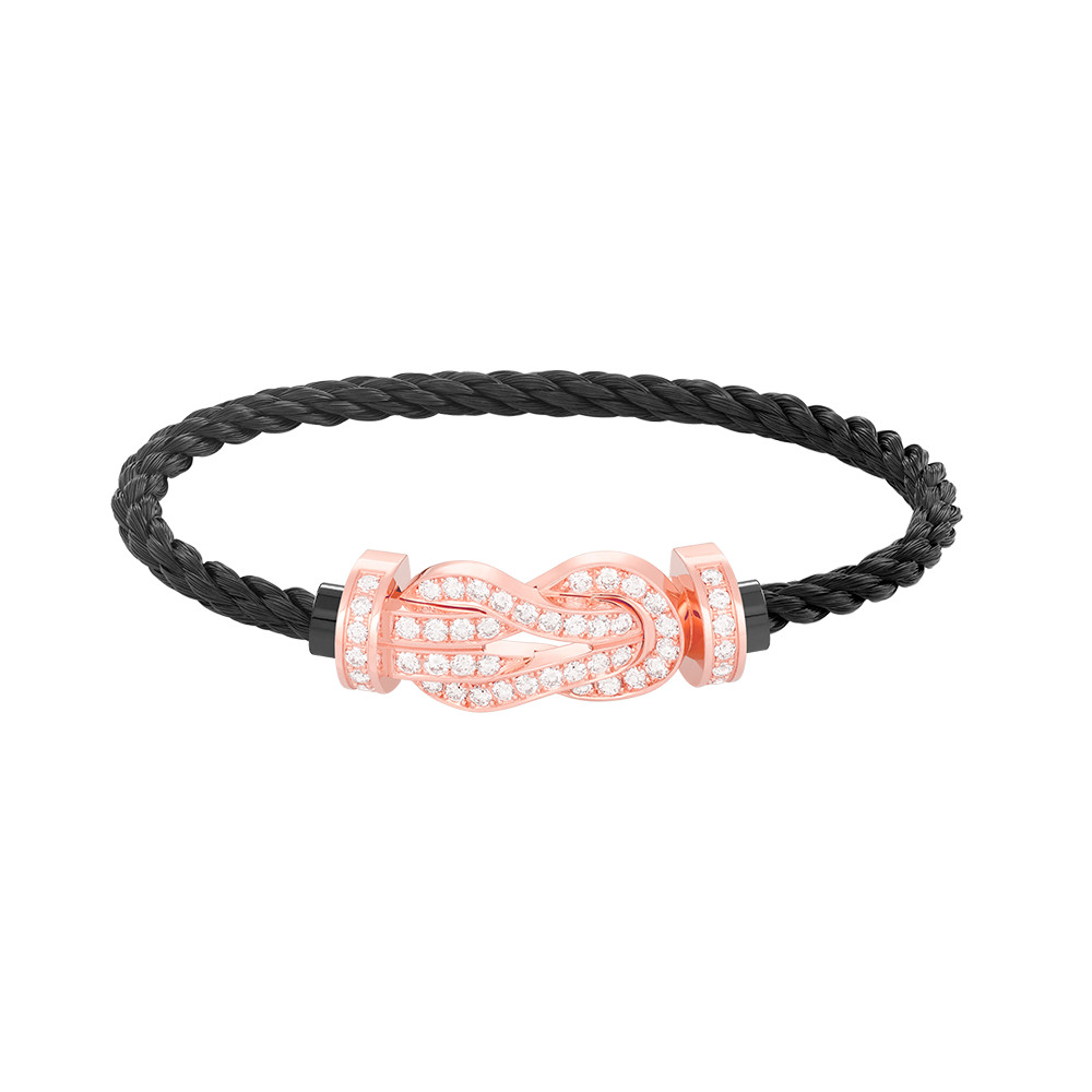 [Azure Tears]LARGE 8-FIGURE BUCKLE FULL DIAMOND BRACELET - ROSE GOLD