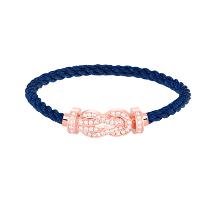 [Azure Tears]LARGE 8-FIGURE BUCKLE FULL DIAMOND BRACELET - ROSE GOLD