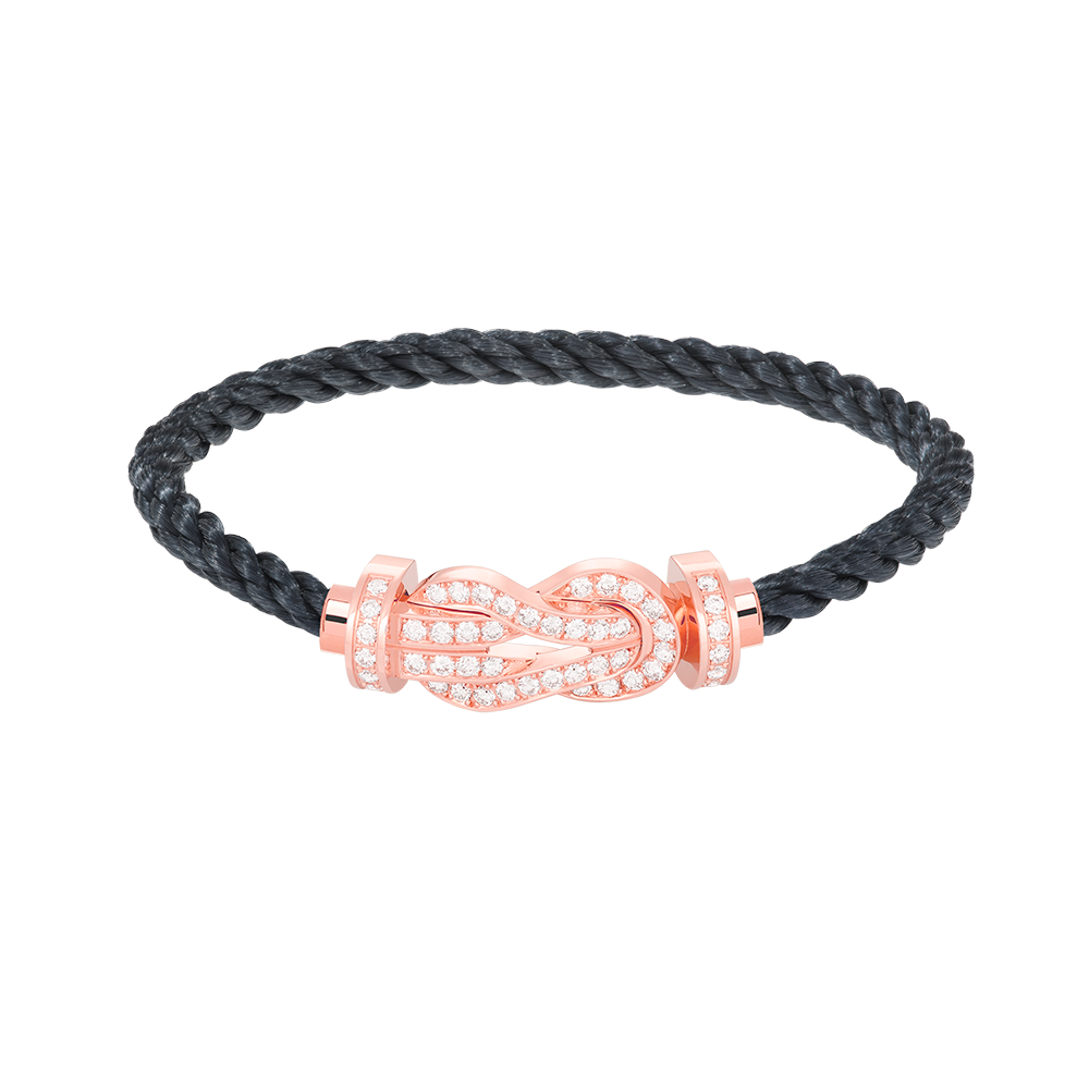 [Azure Tears]LARGE 8-FIGURE BUCKLE FULL DIAMOND BRACELET - ROSE GOLD