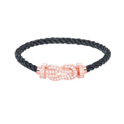 [Azure Tears]LARGE 8-FIGURE BUCKLE FULL DIAMOND BRACELET - ROSE GOLD