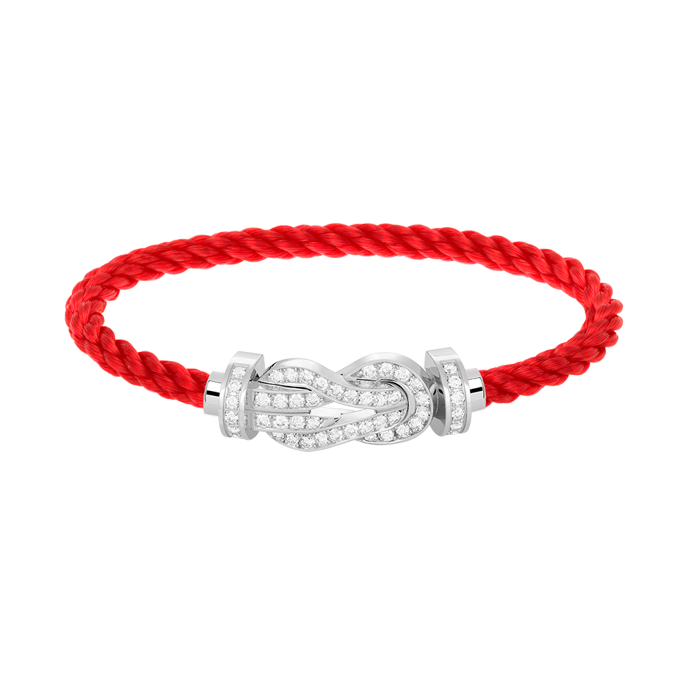 [Azure Tears]LARGE 8-FIGURE BUCKLE FULL DIAMOND BRACELET -WHITE GOLD