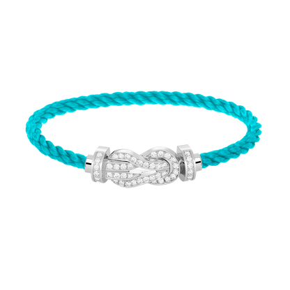 [Azure Tears]LARGE 8-FIGURE BUCKLE FULL DIAMOND BRACELET -WHITE GOLD