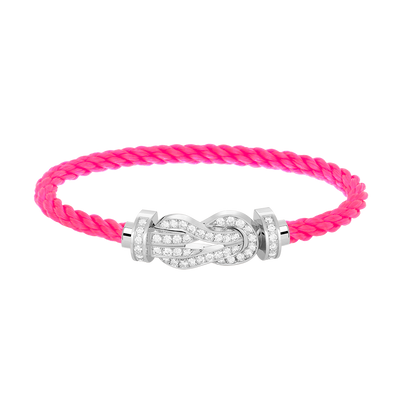 [Azure Tears]LARGE 8-FIGURE BUCKLE FULL DIAMOND BRACELET -WHITE GOLD
