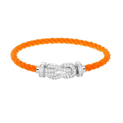 [Azure Tears]LARGE 8-FIGURE BUCKLE FULL DIAMOND BRACELET -WHITE GOLD