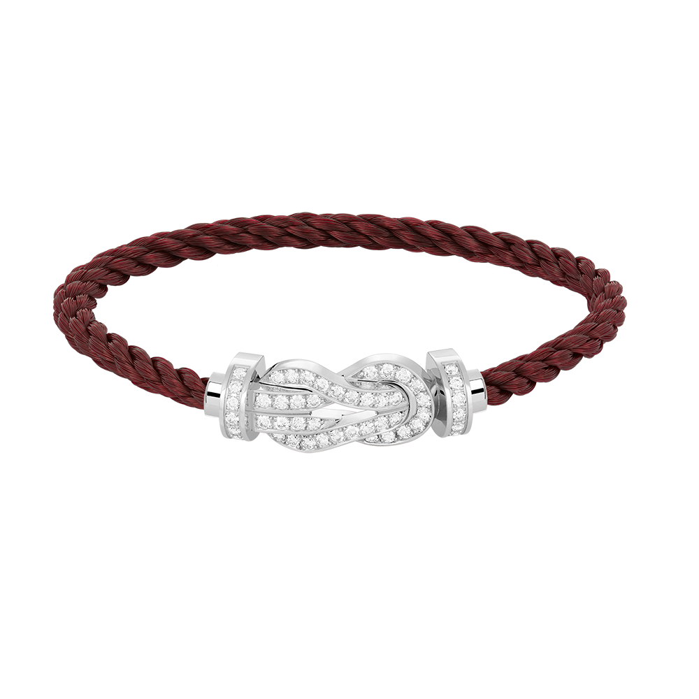 [Azure Tears]LARGE 8-FIGURE BUCKLE FULL DIAMOND BRACELET -WHITE GOLD