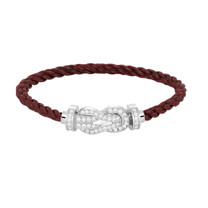 [Azure Tears]LARGE 8-FIGURE BUCKLE FULL DIAMOND BRACELET -WHITE GOLD