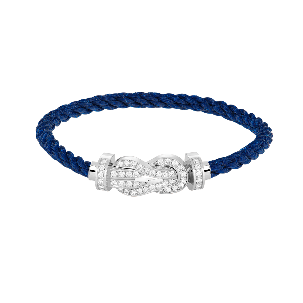[Azure Tears]LARGE 8-FIGURE BUCKLE FULL DIAMOND BRACELET -WHITE GOLD