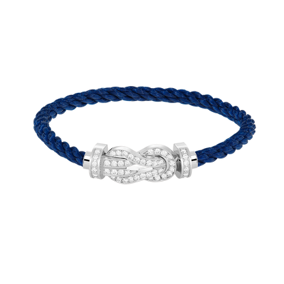 [Azure Tears]LARGE 8-FIGURE BUCKLE FULL DIAMOND BRACELET -WHITE GOLD