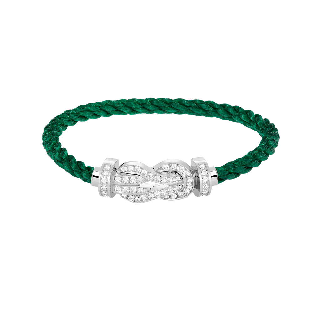 [Azure Tears]LARGE 8-FIGURE BUCKLE FULL DIAMOND BRACELET -WHITE GOLD