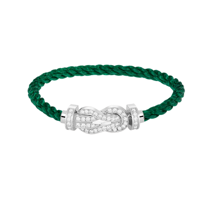 [Azure Tears]LARGE 8-FIGURE BUCKLE FULL DIAMOND BRACELET -WHITE GOLD