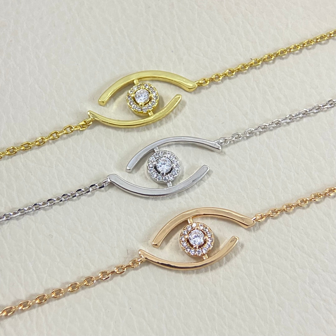 [Azure Tears]LUCKY EYE PAVÉ-SET DIAMOND BRACELET