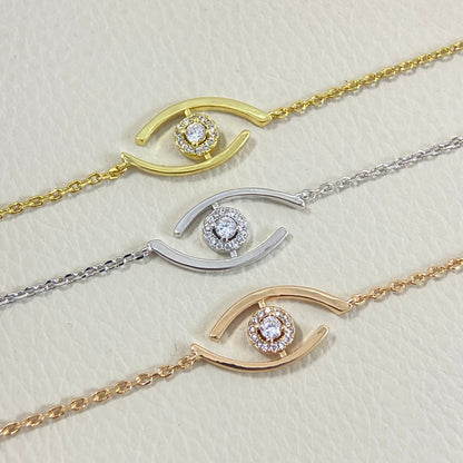 [Azure Tears]LUCKY EYE PAVÉ-SET DIAMOND BRACELET