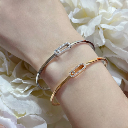 [Azure Tears]MOVE UNO PAVÉ FLEX BANGLE (MEDIUM)