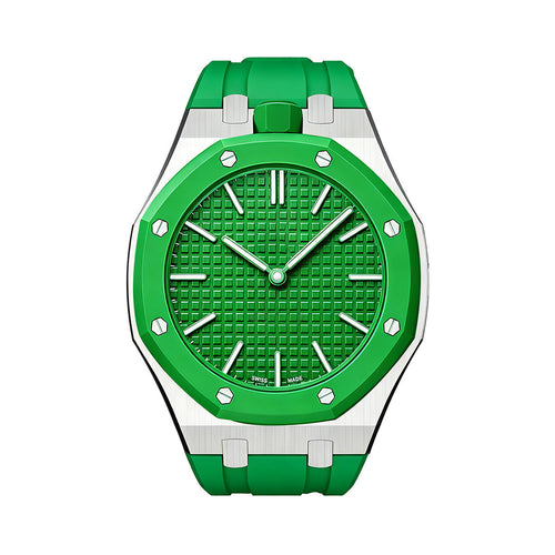[Azure Tears]OAK POP GREEN STEEL SILICONE STRAP