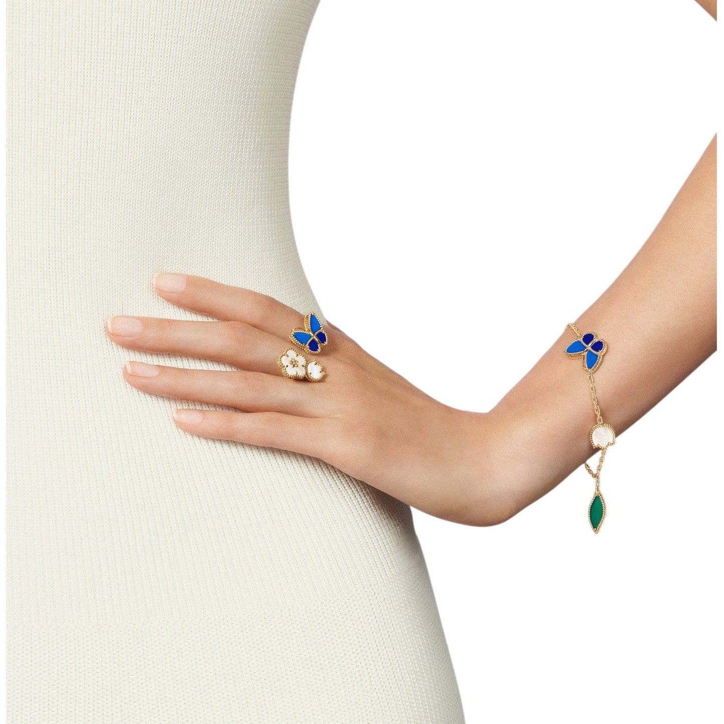 [Azure Tears]SPRING ENCHANTMENT BUTTERFLY & FLORAL CHARM BRACELET
