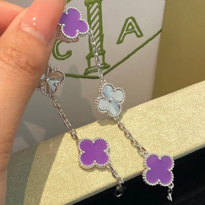 [Azure Tears]LUCKY CLOVER 5-MOTIF BRACELET - VIOLET COLLECTION