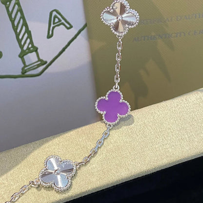 [Azure Tears]LUCKY CLOVER 5-MOTIF BRACELET - VIOLET COLLECTION