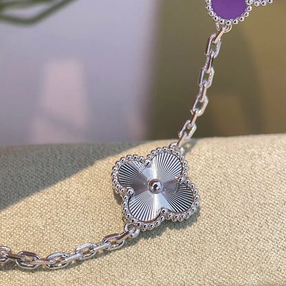 [Azure Tears]LUCKY CLOVER 5-MOTIF BRACELET - VIOLET COLLECTION