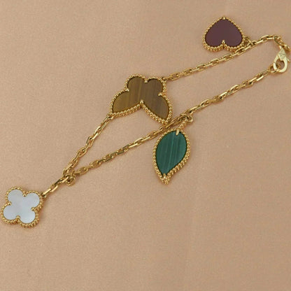 [Azure Tears]LUCKY NATURE MULTI-CHARM BRACELET