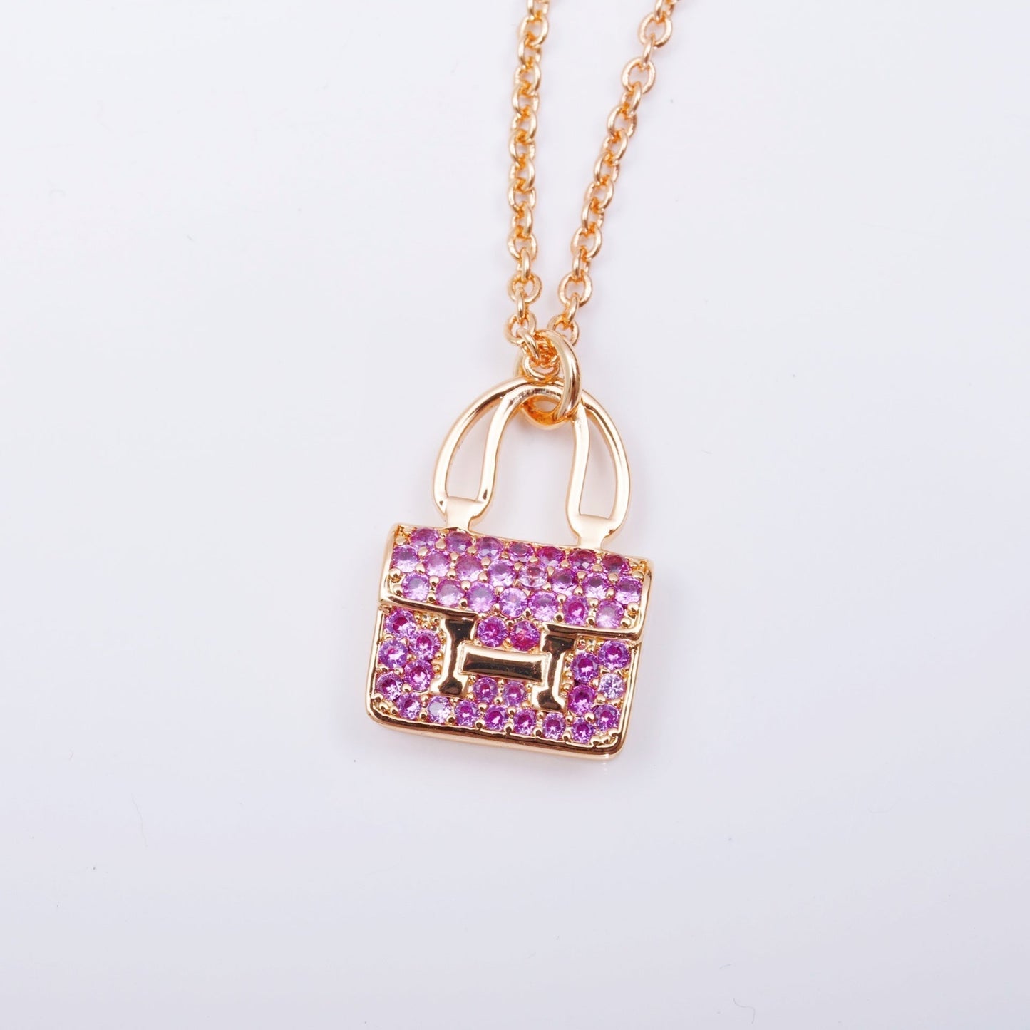 [Azure Tears]CONSTANCE PEDANT PURPLE DIAMOND NECKLACE