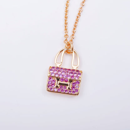 [Azure Tears]CONSTANCE PEDANT PURPLE DIAMOND NECKLACE