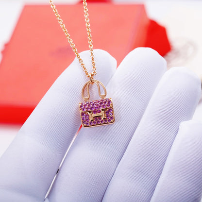 [Azure Tears]CONSTANCE PEDANT PURPLE DIAMOND NECKLACE