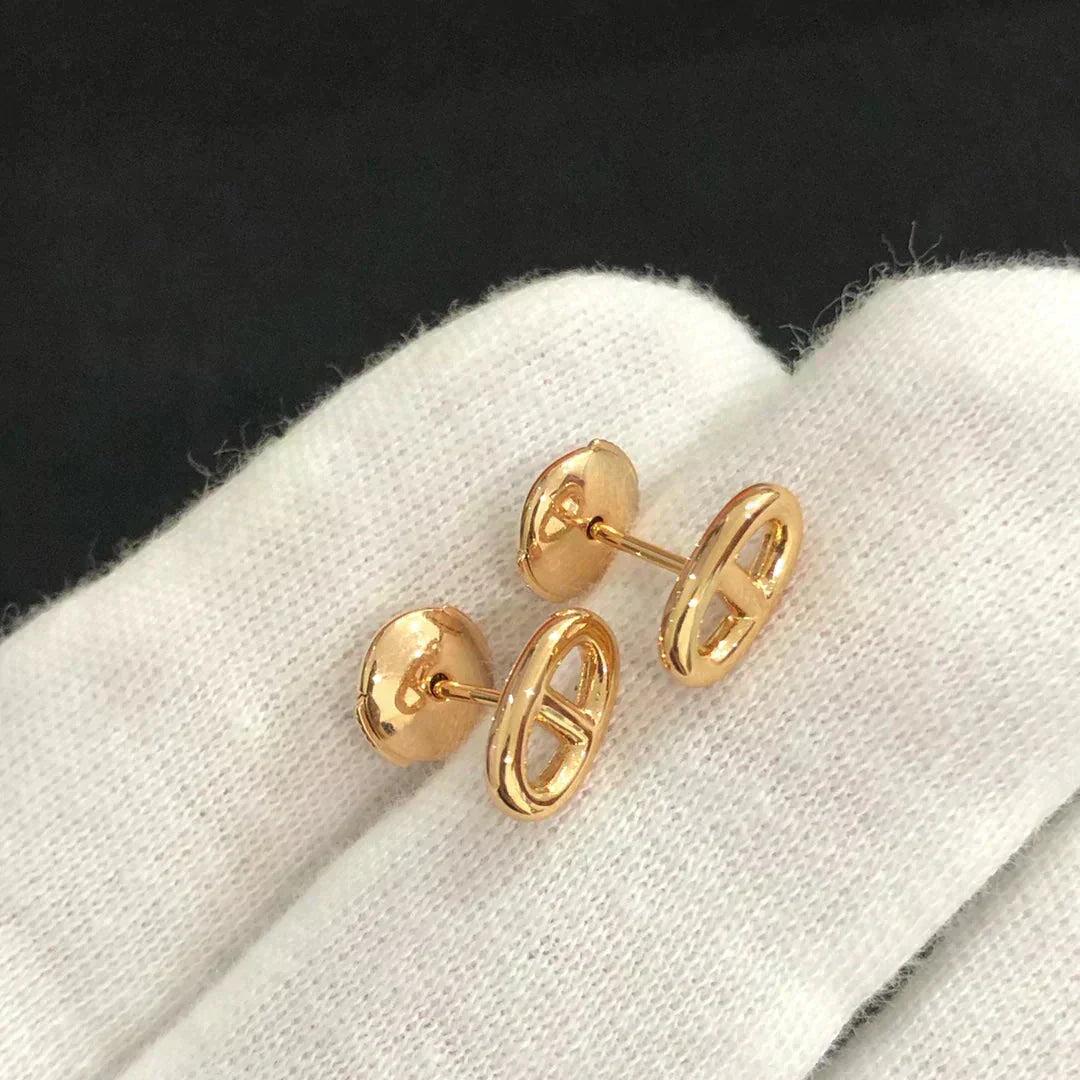 [Azure Tears]CHAINE SMALL EARRINGS GOLD AND SILVER