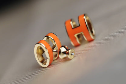 [Azure Tears]MINI POP H EARRINGS ORANGE