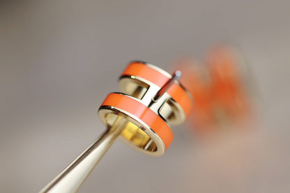 [Azure Tears]MINI POP H EARRINGS ORANGE