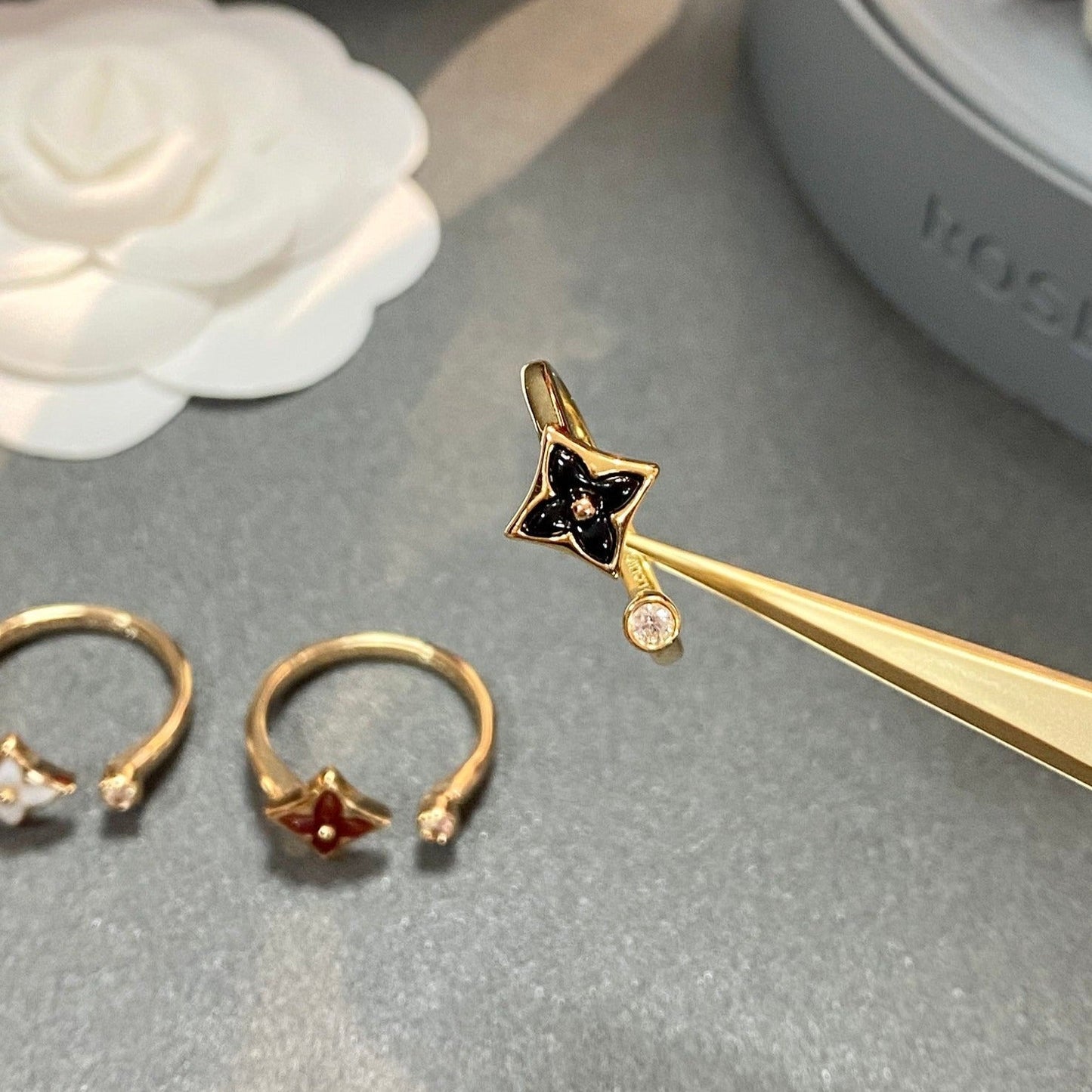 [Azure Tears]STAR 1 DIAMOND OPEN RING