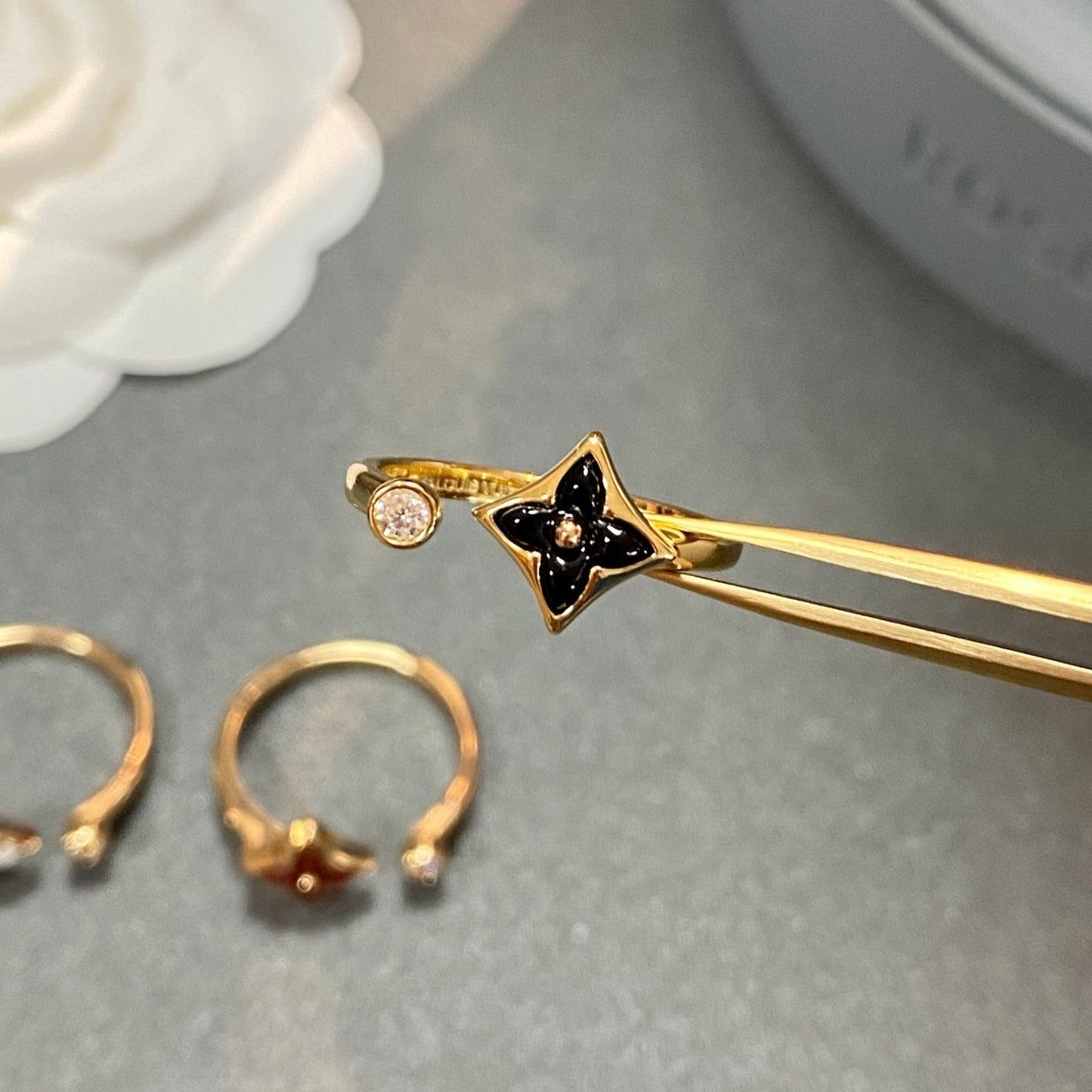 [Azure Tears]STAR 1 DIAMOND OPEN RING