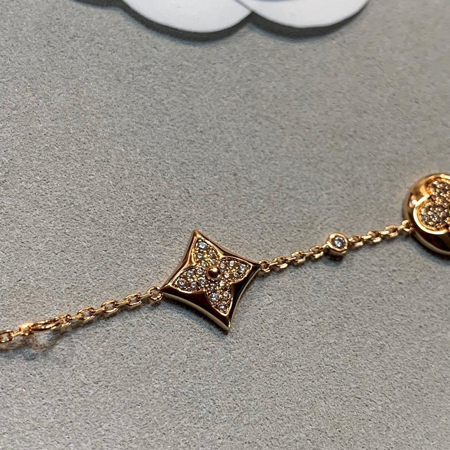 [Azure Tears]STAR AND SUN 4 MOTIFS GOLD DIAMONDS BRACELET
