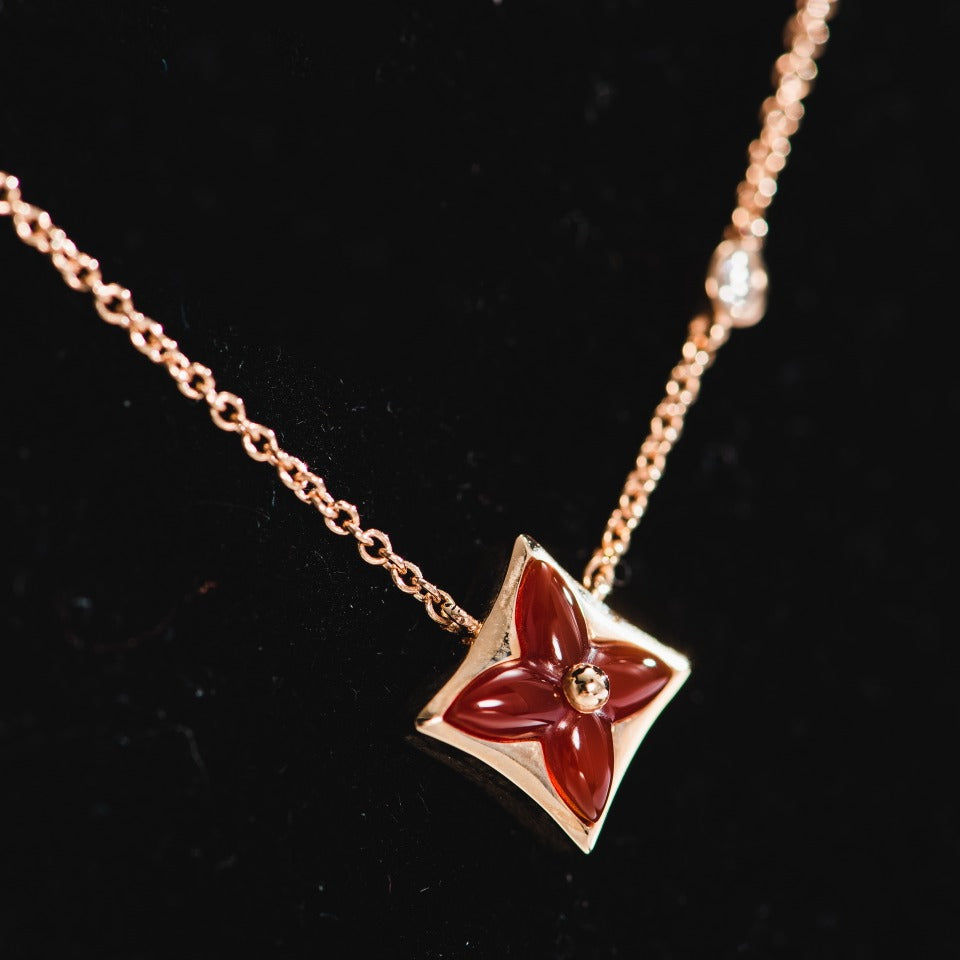 [Azure Tears]STAR NECKLACE ROSE GOLD 1 DIAMOND