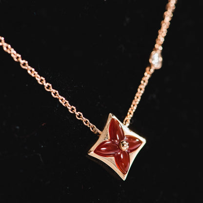 [Azure Tears]STAR NECKLACE ROSE GOLD 1 DIAMOND