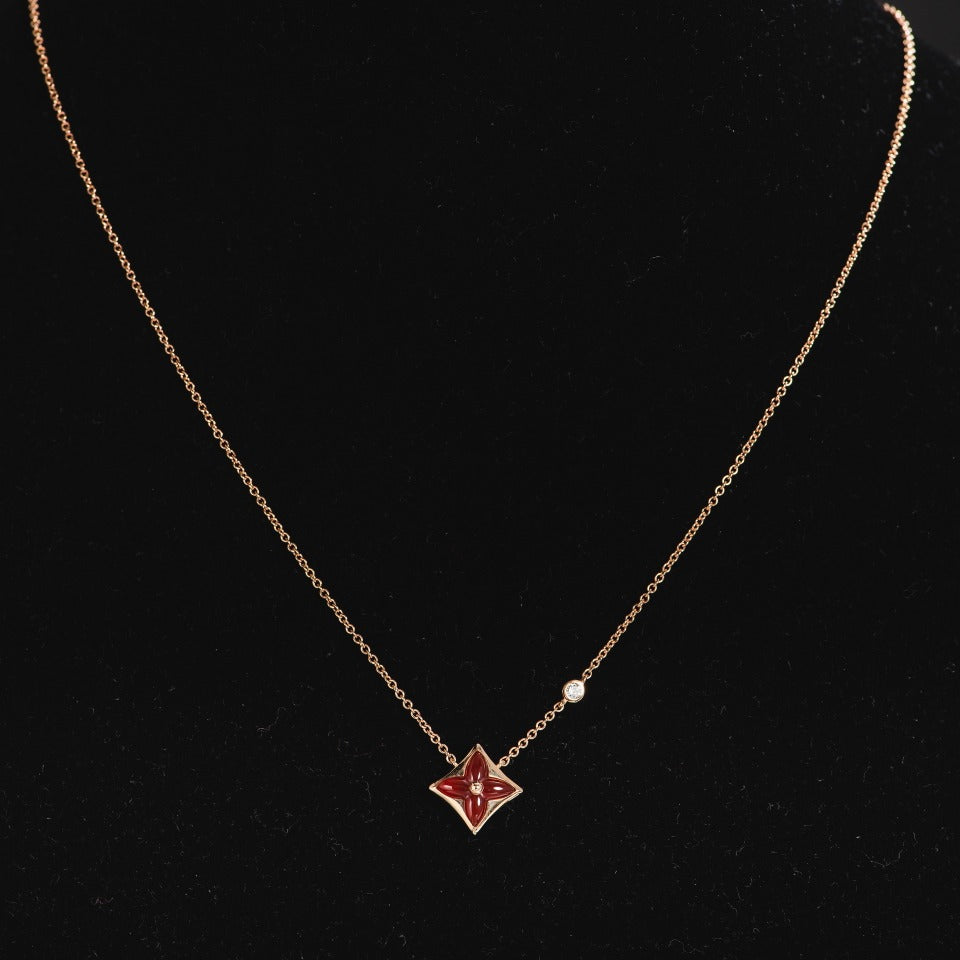[Azure Tears]STAR NECKLACE ROSE GOLD 1 DIAMOND