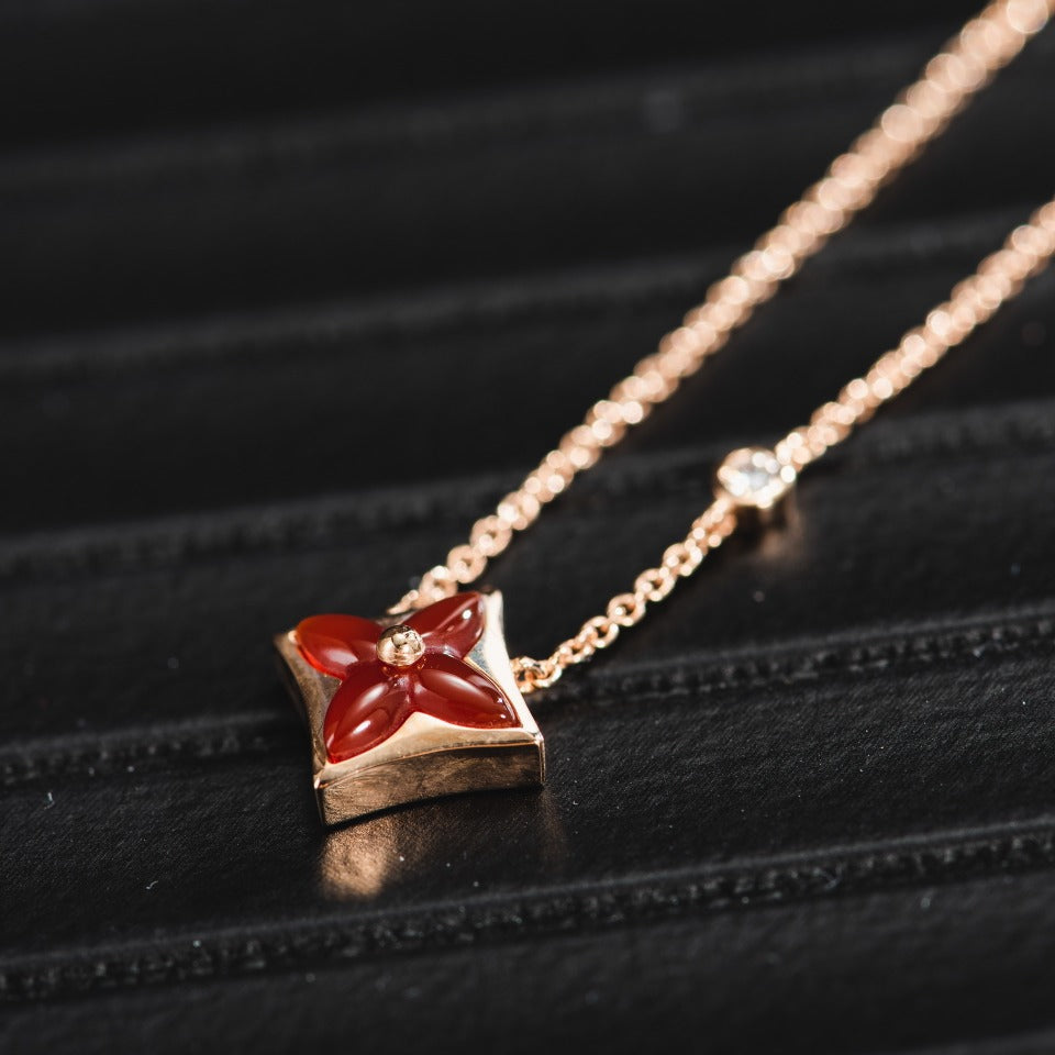 [Azure Tears]STAR NECKLACE ROSE GOLD 1 DIAMOND
