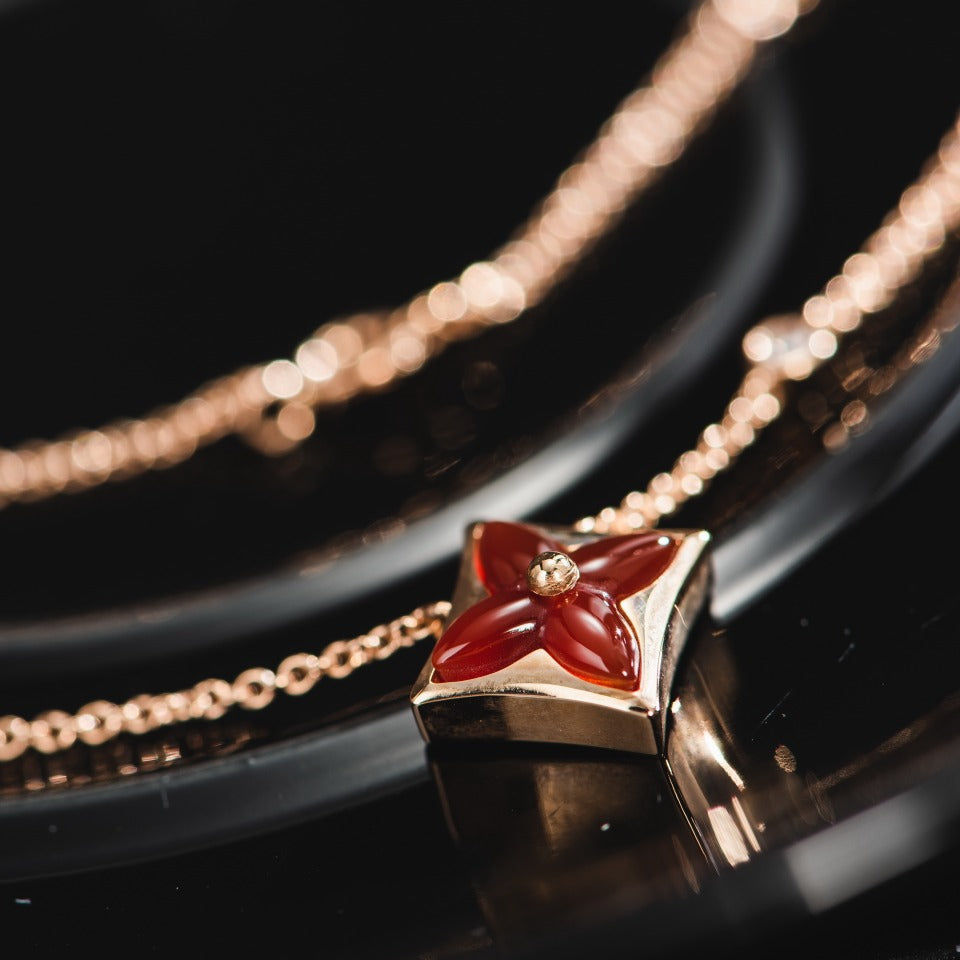 [Azure Tears]STAR NECKLACE ROSE GOLD 1 DIAMOND