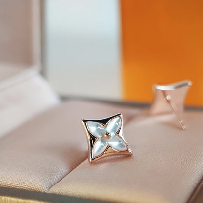 [Azure Tears]STAR MOP ROSE GOLD EARRINGS