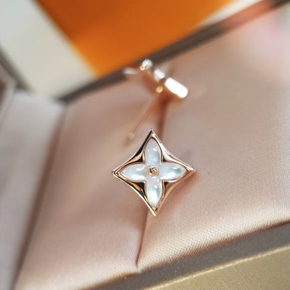 [Azure Tears]STAR MOP ROSE GOLD EARRINGS