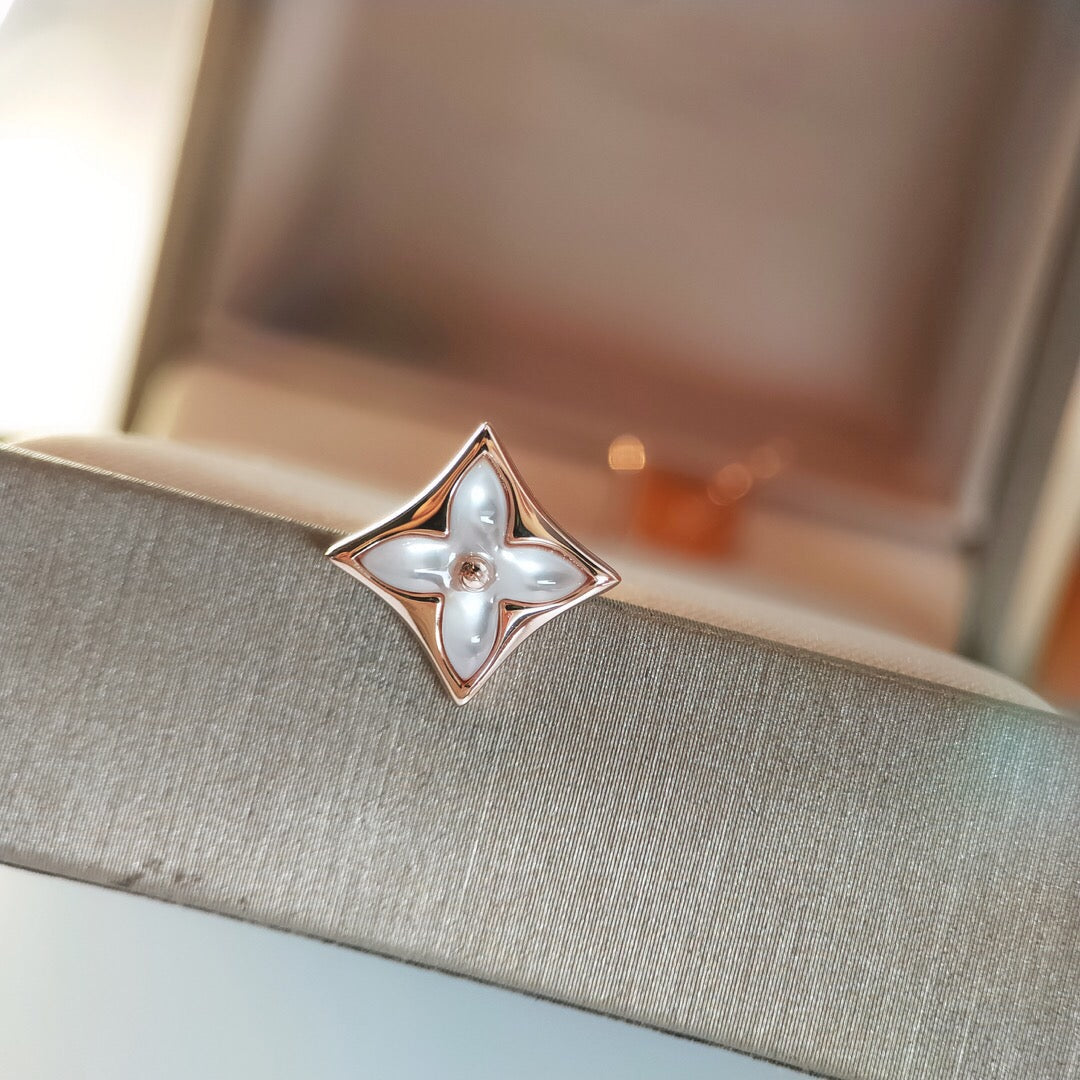 [Azure Tears]STAR MOP ROSE GOLD EARRINGS