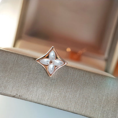 [Azure Tears]STAR MOP ROSE GOLD EARRINGS