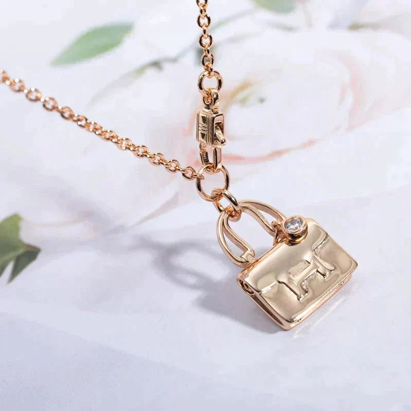 [Azure Tears]AMULETTE PEDANT ROSE GOLD NECKLACE