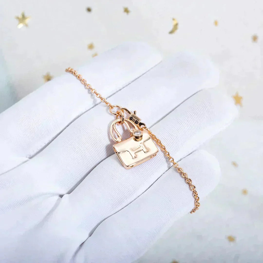 [Azure Tears]AMULETTE PEDANT ROSE GOLD NECKLACE