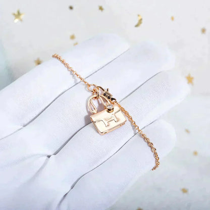 [Azure Tears]AMULETTE PEDANT ROSE GOLD NECKLACE