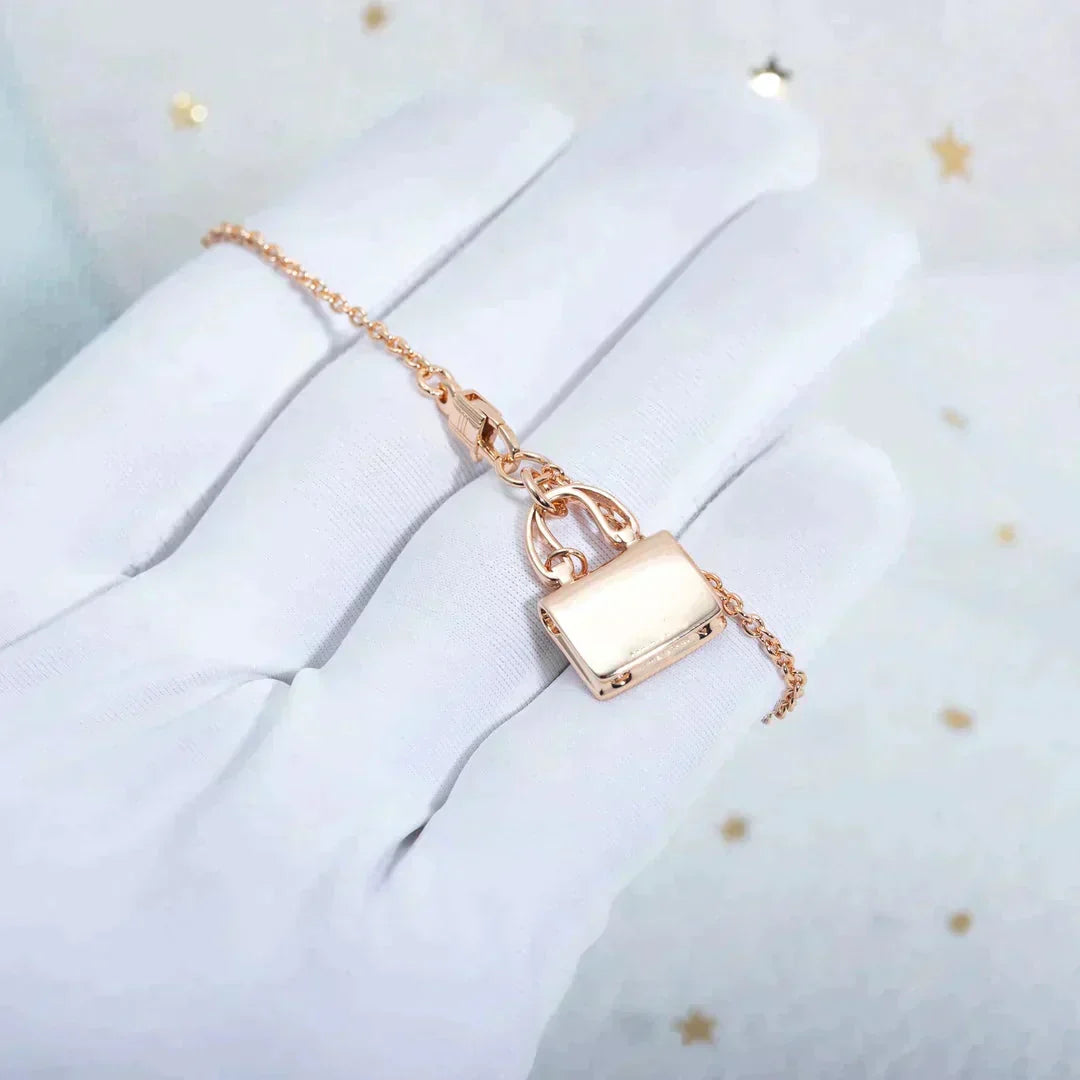 [Azure Tears]AMULETTE PEDANT ROSE GOLD NECKLACE