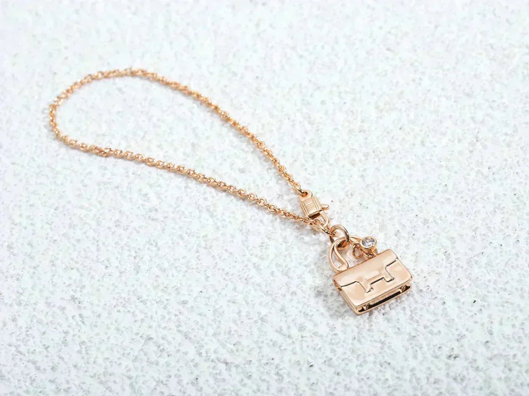 [Azure Tears]AMULETTE PEDANT ROSE GOLD NECKLACE
