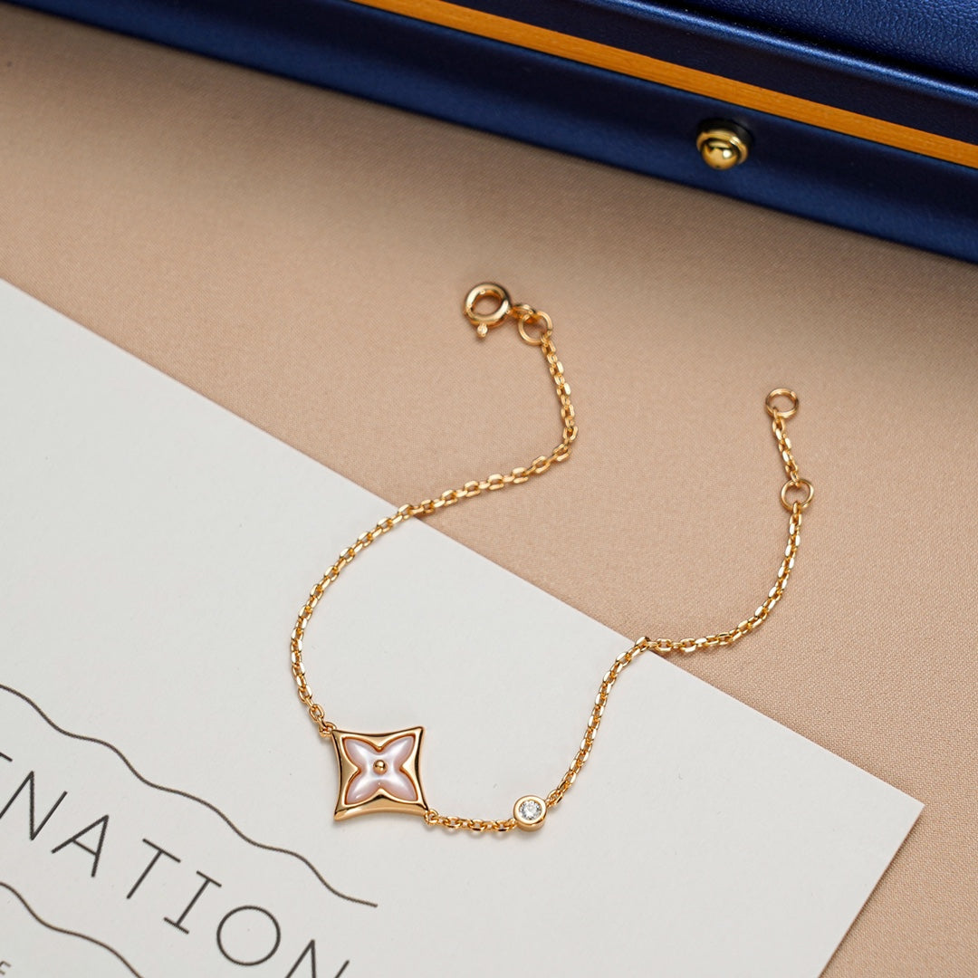 [Azure Tears]STAR 1 DIAMOND ROSE GOLD BRACELET