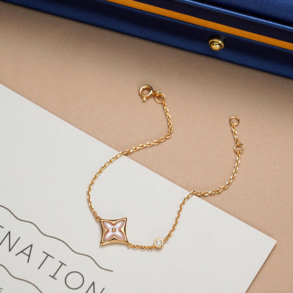 [Azure Tears]STAR 1 DIAMOND ROSE GOLD BRACELET